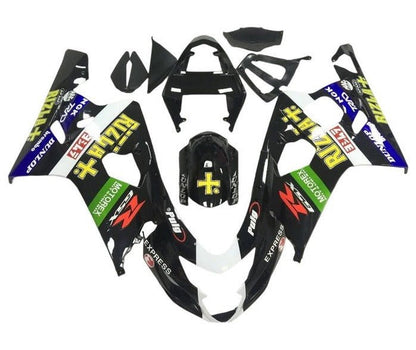 Suzuki GSXR600 Fairings (2004-2005) Black, Yellow Rizla at KingsMotorcycleFairings.com