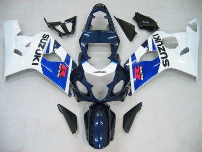 Suzuki GSXR600 Fairings (2004-2005) Dark Blue, White, Blue, Red at KingsMotorcycleFairings.com
