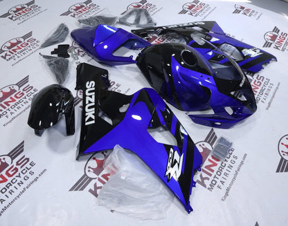 Suzuki GSXR600 Fairings (2004-2005) Gloss Blue, Black, White at KingsMotorcycleFairings.com
