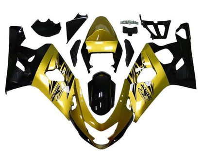 Suzuki GSXR600 Fairings (2004-2005) Gold, Black at KingsMotorcycleFairings.com