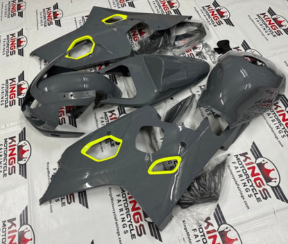 Suzuki GSX-R 600 Fairings (2004-2005) Nardo Gray, Neon Yellow KingsMotorcycleFairings.com