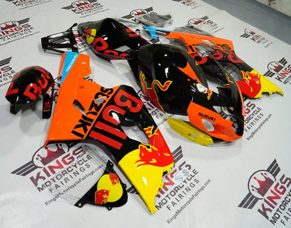 Suzuki GSXR600 Fairings (2004-2005) Orange, Black, Red Bull from KingsMotorcycleFairings.com