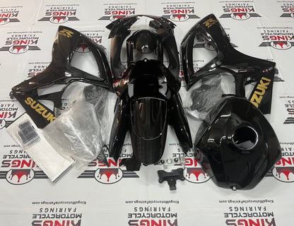 Suzuki GSXR 600 (2006-2007) Black, Gold Fairings at KingsMotorcycleFairings.com