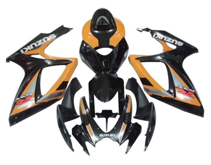 Suzuki GSXR 600 Fairings (2006-2007) Black, Orange, White, Gray at KingsMotorcycleFairings.com