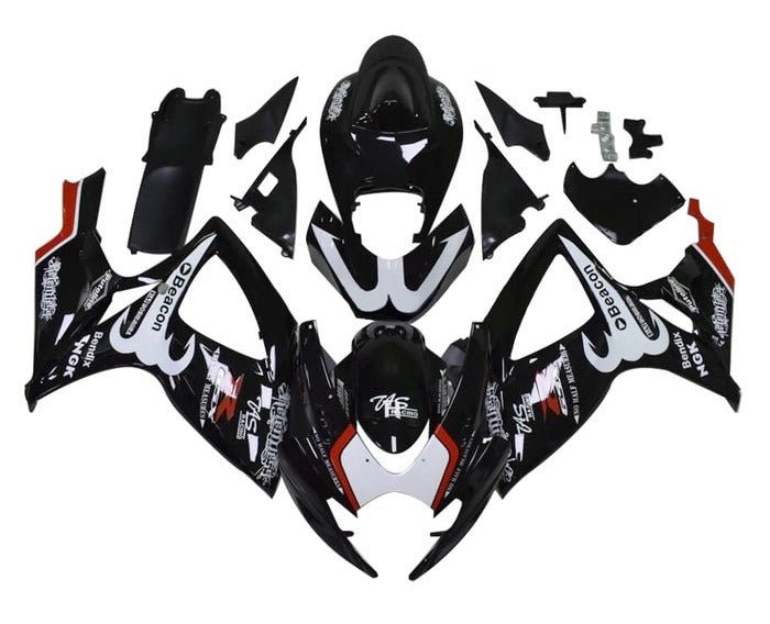 Suzuki GSXR 600 Fairings (2006-2007) Black, White, Red, Beacon at KingsMotorcycleFairings.com