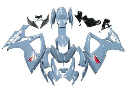 Suzuki GSXR 600 Fairings (2006-2007) Blue Gray, White, Red at KingsMotorcycleFairings.com