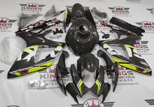 Suzuki GSXR600 Fairings (2006-2007) Faux Carbon Fiber, White, Neon Yellow from KingsMotorcycleFairings.com