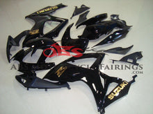 Suzuki GSXR 600 Fairings (2006-2007) Gloss Black, Gold at KingsMotorcycleFairings.com