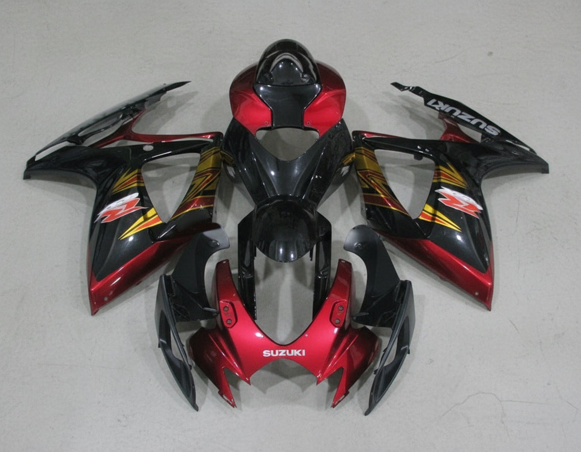Suzuki GSXR 600 Fairings (2006-2007) Red, Black, Gold at KingsMotorcycleFairings.com