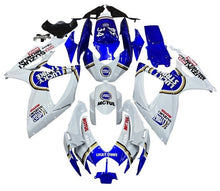 Suzuki GSXR 600 Fairings (2006-2007) White, Blue, Gold Lucky Strike at KingsMotorcycleFairings.com
