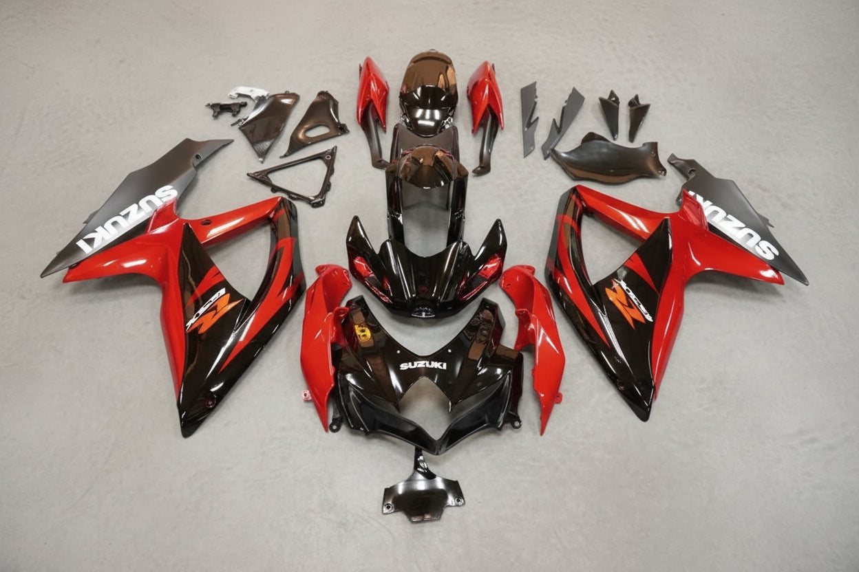 Suzuki GSXR 600 Fairings (2008-2010) Black Gloss, Red, Matte Black, White at KingsMotorcycleFairings.com