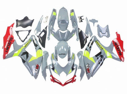 Suzuki GSXR 600 Fairings (2008-2010) Nardo Gray, Black, Red, Neon Yellow at KingsMotorcycleFairings.com