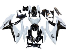 Suzuki GSXR 600 Fairings (2008-2010) White, Black at KingsMotorcycleFairings.com