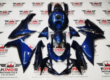 Suzuki GSXR600 Fairings (2011-2024) Blue Faux Carbon Fiber at KingsMotorcycleFairings.com