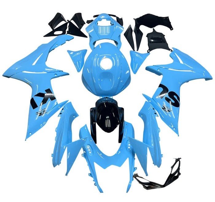 Suzuki GSXR600 Fairings (2011-2024) Blue Sky, Black at KingsMotorcycleFairings.com