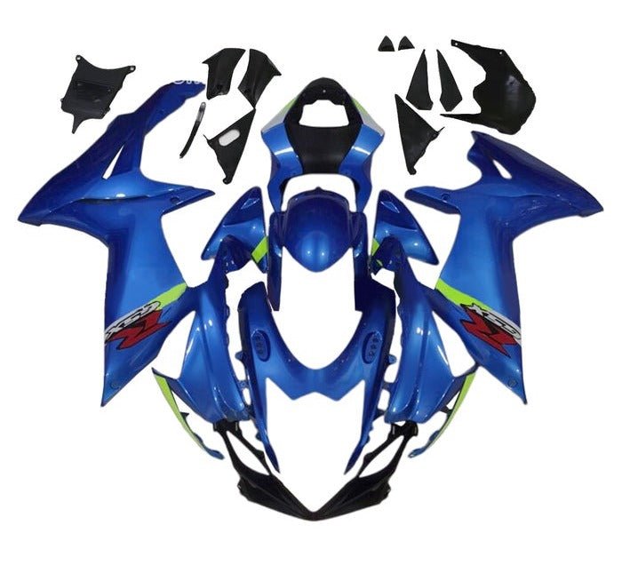 Suzuki GSXR600 Fairings (2011-2024) Blue, Neon Yellow, White at KingsMotorcycleFairings.com
