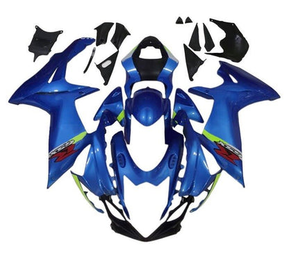 Suzuki GSXR600 Fairings (2011-2024) Blue, Neon Yellow, White at KingsMotorcycleFairings.com