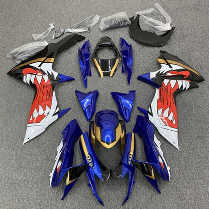 Suzuki GSXR600 Fairings (2011-2024) Blue, Red, White Shark at KingsMotorcycleFairings.com