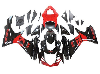 Suzuki GSXR 600 Fairings (2011-2024) Gloss Black, Gloss Red at KingsMotorcycleFairings.com