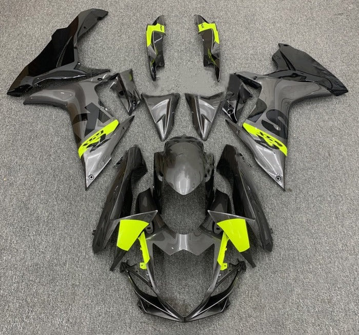 Suzuki GSXR 600 Fairings (2011-2024) Gray, Black, Neon Yellow at KingsMotorcycleFairings.com