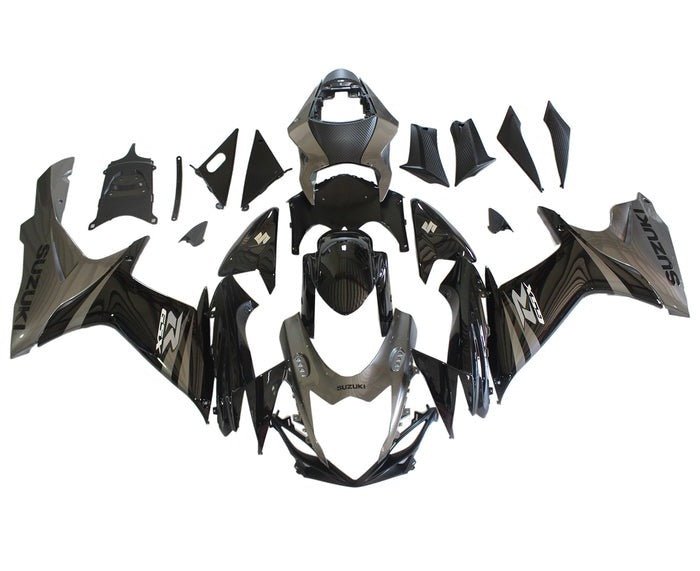 Suzuki GSXR600 Fairings (2011-2024) Gray, Black at KingsMotorcycleFairings.com