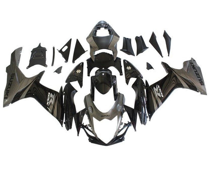 Suzuki GSXR600 Fairings (2011-2024) Gray, Black at KingsMotorcycleFairings.com