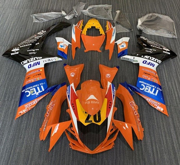 Suzuki GSXR 600 Fairings (2011-2024) Orange, Blue at KingsMotorcycleFairings.com