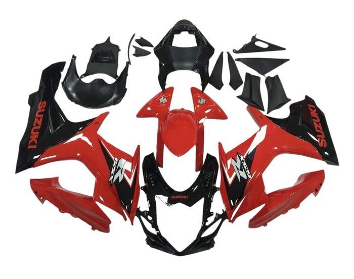 Suzuki GSXR 600 Fairings (2011-2024) Red, Black at KingsMotorcycleFairings.com