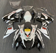 Suzuki GSXR 600 Fairings (2011-2024) White, Black Tyco at KingsMotorcycleFairings.com
