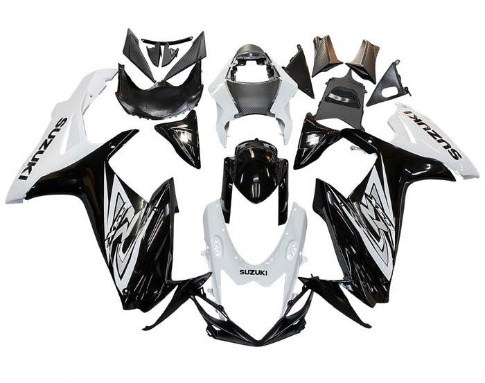 Suzuki GSXR600 Fairings (2011-2024) White, Black, Gray at KingsMotorcycleFairings.com