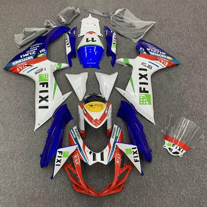 Suzuki GSXR600 Fairings (2011-2024) White, Blue, Red Fixi at KingsMotorcycleFairings.com