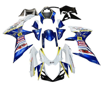 Suzuki GSXR 600 Fairings (2011-2024) White, Blue, Yellow at KingsMotorcycleFairings.com