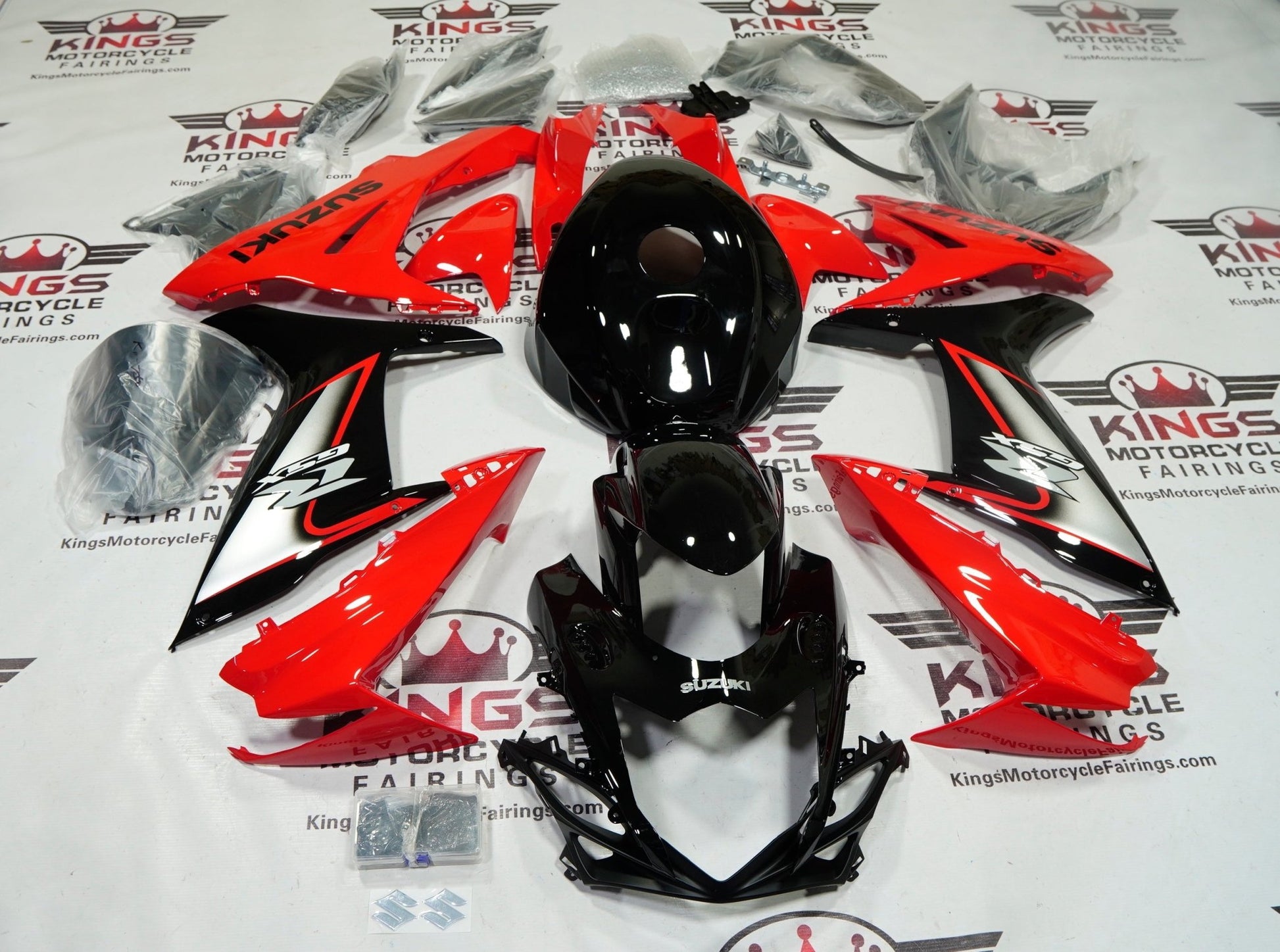 Suzuki GSXR600 Fairings (2025-2026) Black, Red, Gray at KingsMotorcycleFairings.com