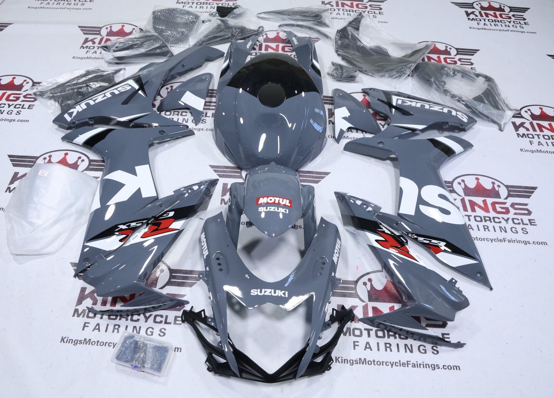 Suzuki GSXR600 Fairings (2025-2026) Nardo Gray, White, Black from KingsMotorcycleFairings.com