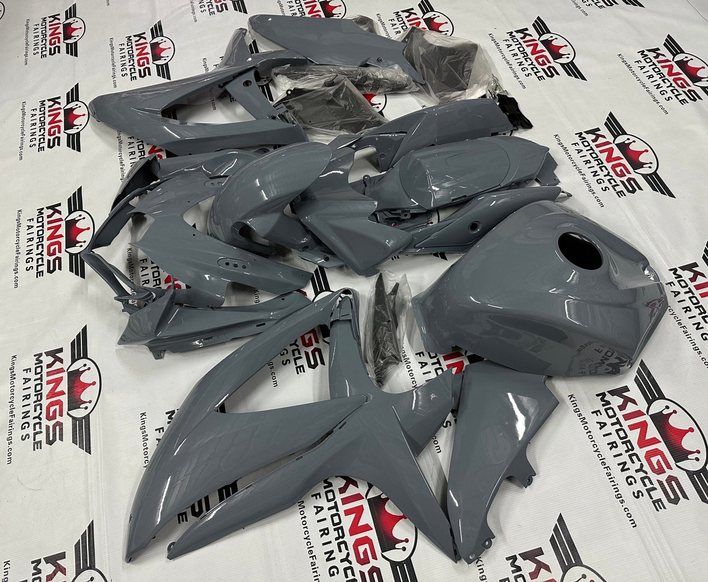 Suzuki GSXR 600 Fairings (2008-2010) Nardo Gray at KingsMotorcycleFairings.com