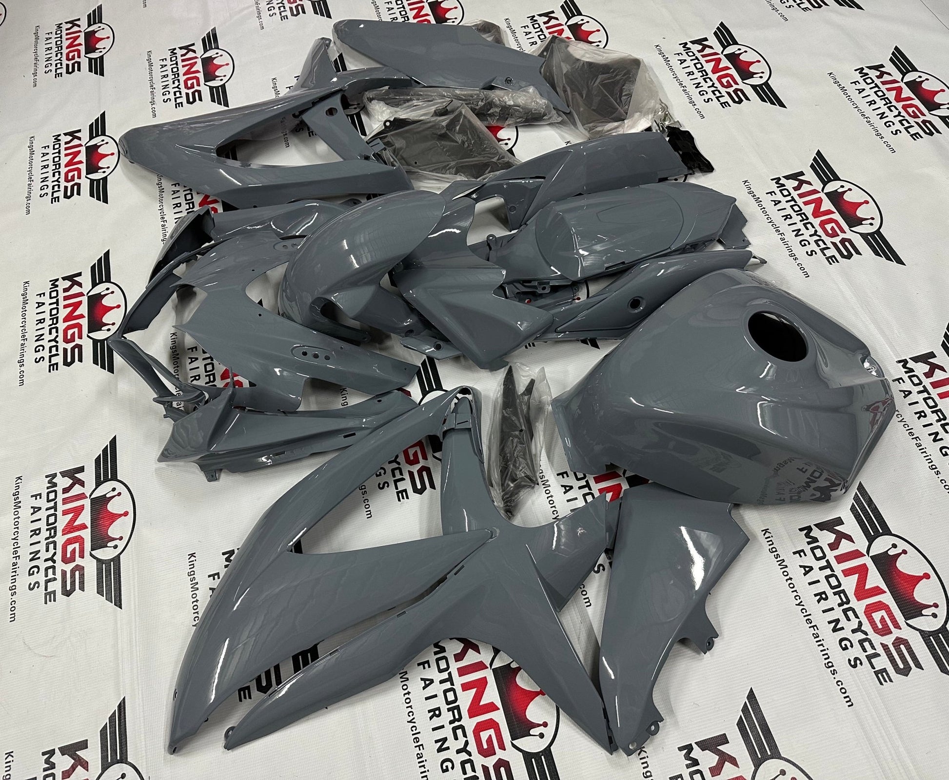Suzuki GSXR 600 Fairings (2008-2010) Nardo Gray at KingsMotorcycleFairings.com