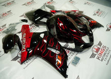 Suzuki GSXR750 Fairing Kit (2000-2003) Black, Candy Red Flame, Gray at KingsMotorcycleFairings.com