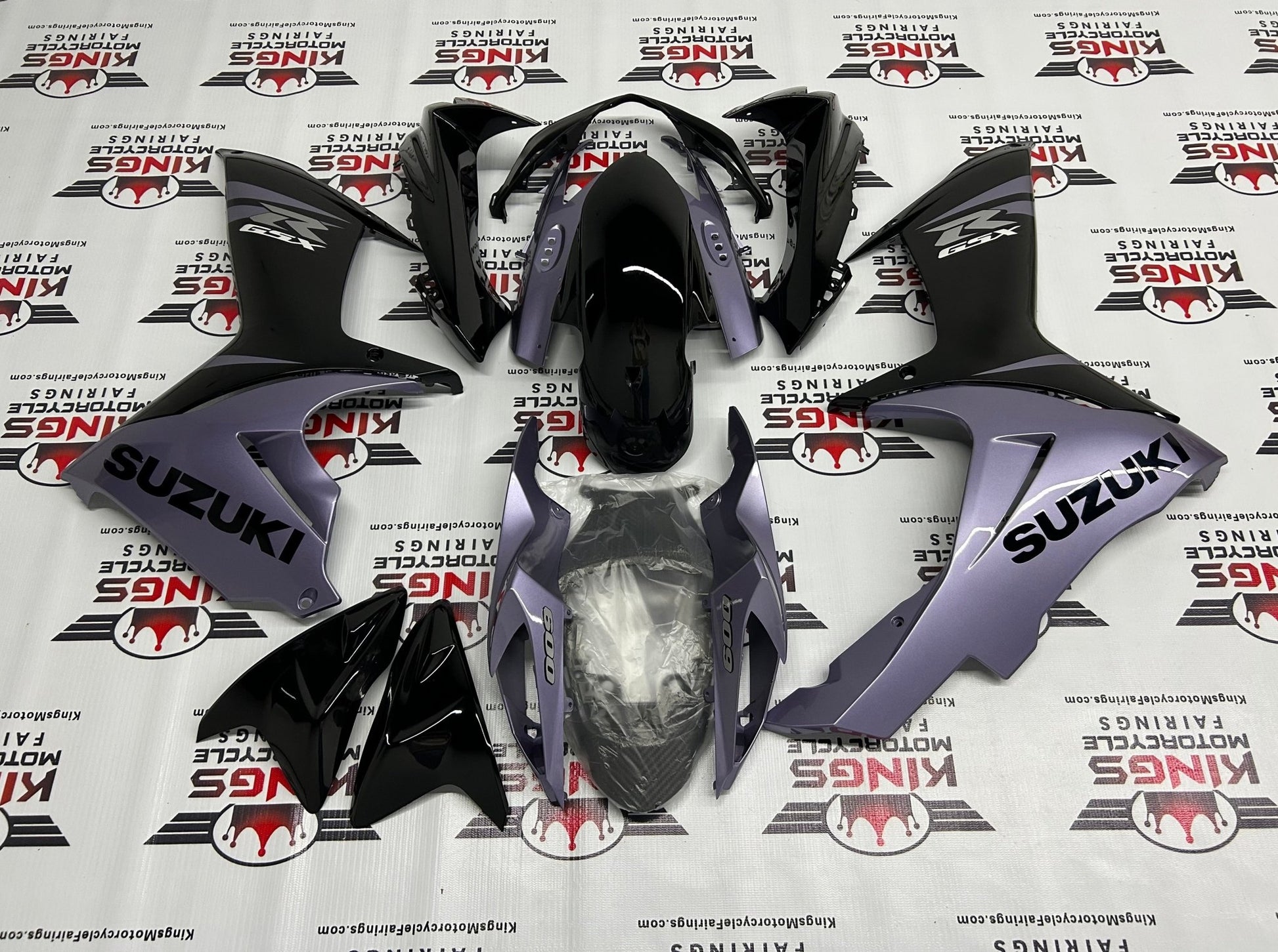 Suzuki GSXR750 Fairings (2011-2023) Black, Gray at KingsMotorcycleFairings.com