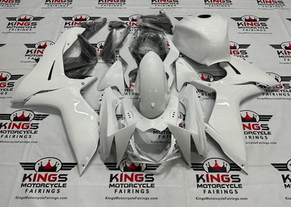Suzuki GSXR750 Fairing Kit (2011-2024) White on White at KingsMotorcycleFairings.com
