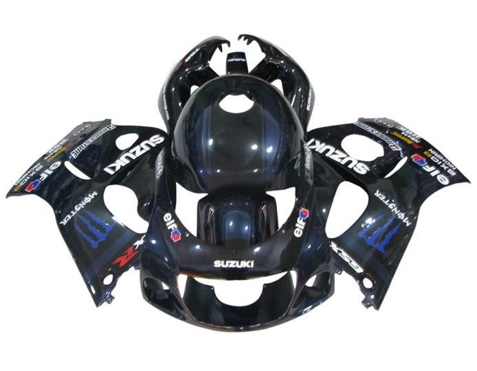 Suzuki GSXR750 Fairings (1996-1999) Black, Dark Blue at KingsMotorcycleFairings.com
