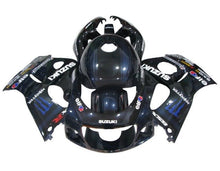 Suzuki GSXR750 Fairings (1996-1999) Black, Dark Blue at KingsMotorcycleFairings.com
