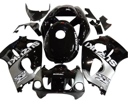 Suzuki GSXR 750 Fairings (1996-1999) Black, Silver at KingsMotorcycleFairings.com