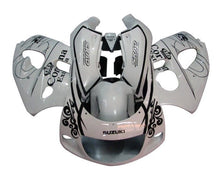 Suzuki GSXR 750 Fairings (1996-1999) White, Black Corona Extra at KingsMotorcycleFairings.com