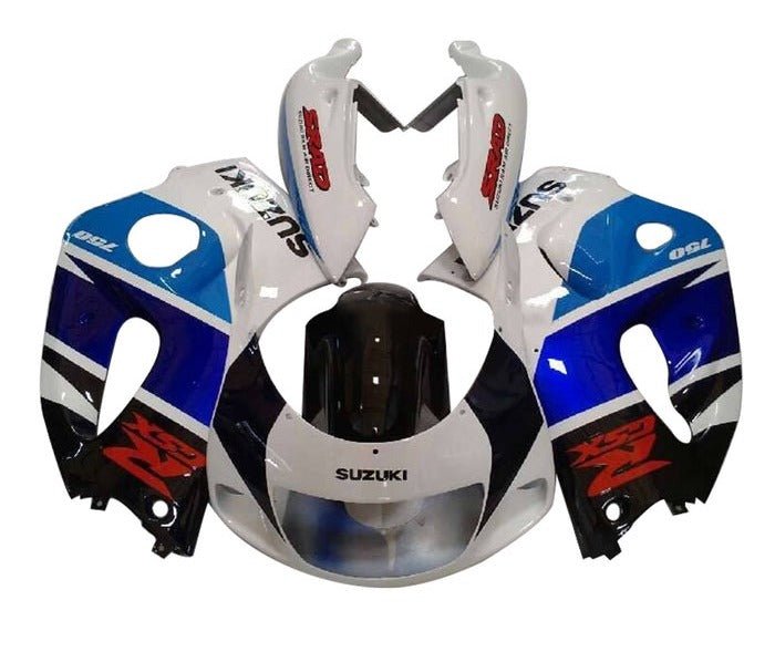 Suzuki GSXR750 Fairings (1996-1999) White, Black, Double Blue, Red at KingsMotorcycleFairings.com