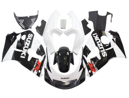 Suzuki GSXR 750 Fairings (1996-1999) White, Black, Red at KingsMotorcycleFairings.com