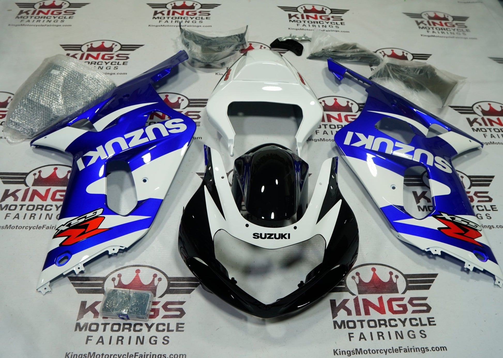 Suzuki GSXR 750 Fairings (2000-2003) Black, Blue, White, Red at KingsMotorcycleFairings.com