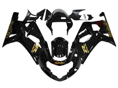 Suzuki GSXR 750 Fairings (2000-2003) Black, Yellow at KingsMotorcycleFairings.com