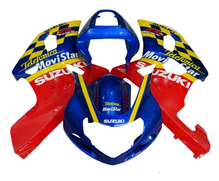 Suzuki GSXR750 Fairings (2000-2003) Blue, Red, Yellow Movistar at KingsMotorcycleFairings.com