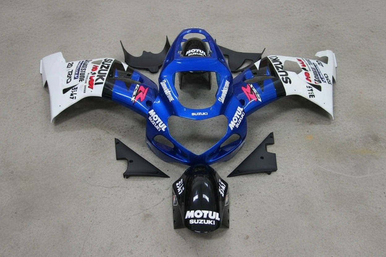 Suzuki GSXR750 Fairings (2000-2003) Blue, White, Black Motul at KingsMotorcycleFairings.com
