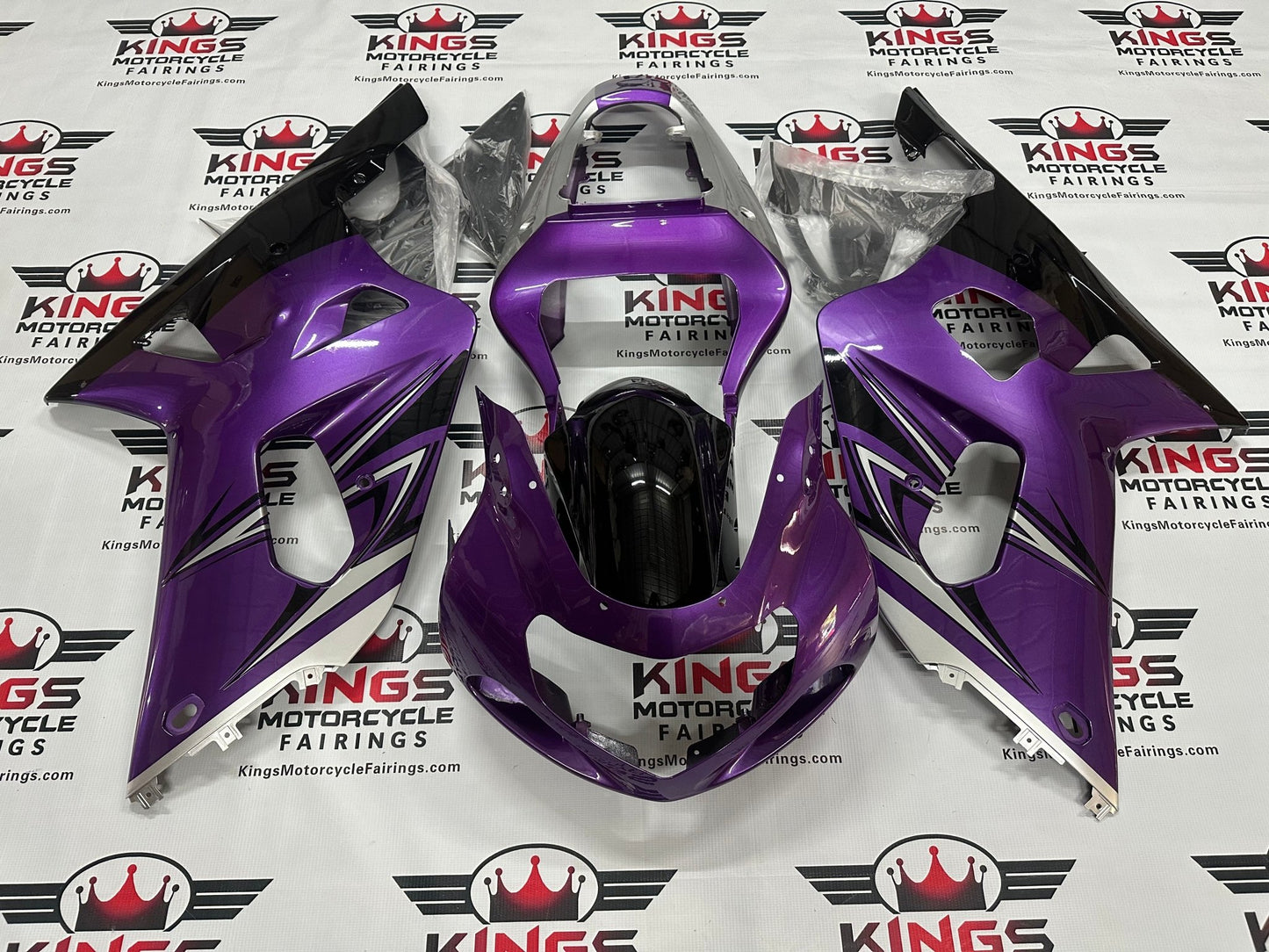 Suzuki GSXR750 Fairings (2000-2003) Purple, Black, Silver at KingsMotorcycleFairings.com